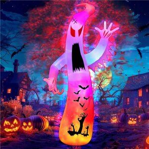 12Ft Halloween Inflatables Giant Ghost Outdoor Decorations Halloween Blow Up